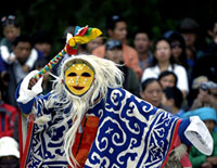 Tibetan Opera Performance During Shoton Festival 
