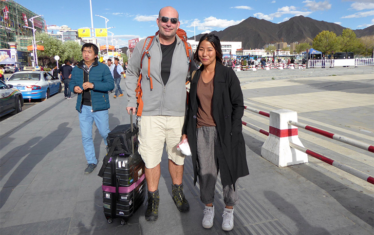 Our guide met our customer Bob in Lhasa Railway Station