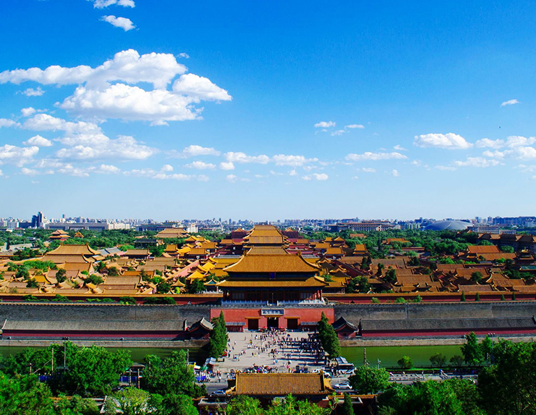 Panoramic view of the Forbidden City