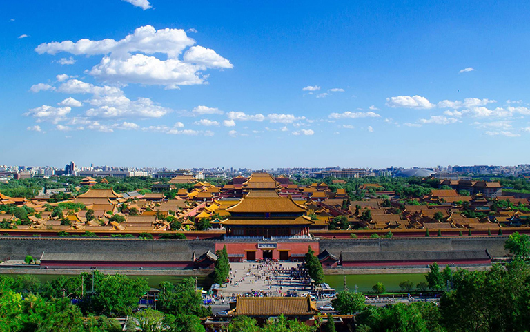 Panoramic view of the Forbidden City