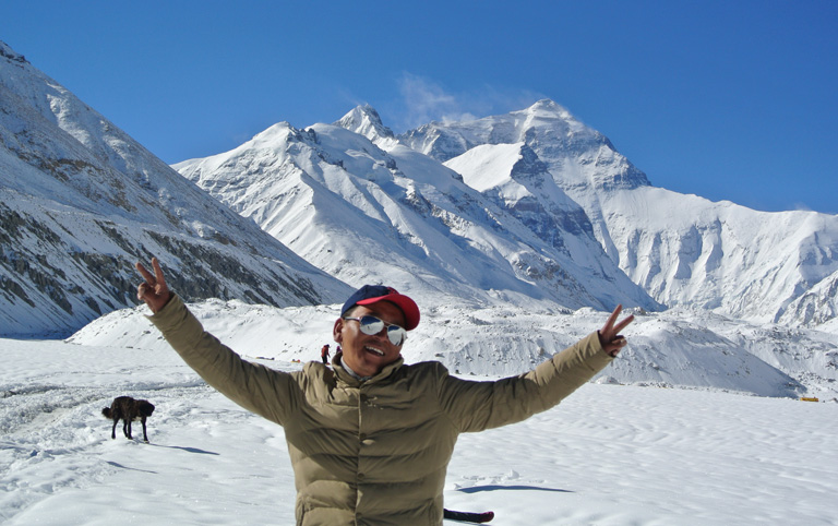 Our Tibetan Guide on Mount Everest