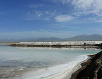 Chaka Salt Lake and the Salt Bridge in Qinghai Province