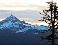 The view of Mt. Namjianawa Peak from the State Highway