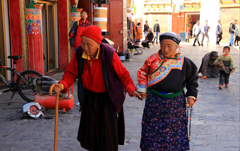 Old Tibetan Women on the Barkhor Street