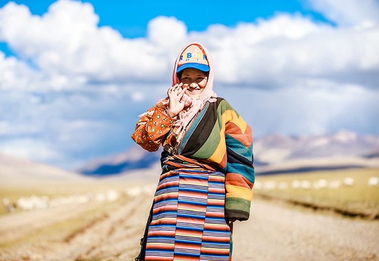 Smiling Tibetan Lady