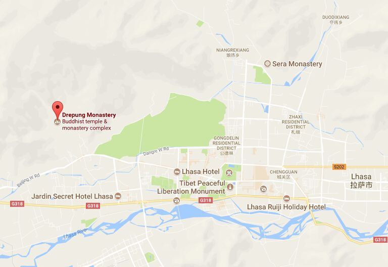 Drepung Monastery Map