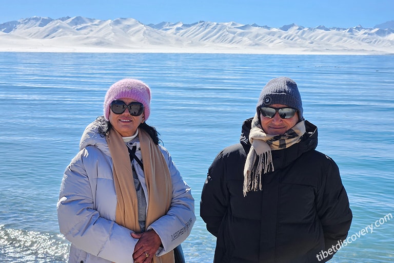 Our Guests from Sngapore from USA Visiting  Namtso Lake in November