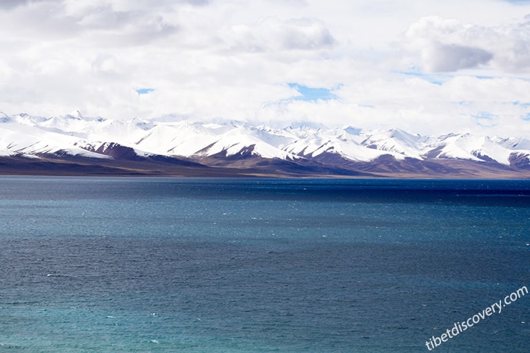 Namtso Lake Surrounding by Snow-capped Peaks