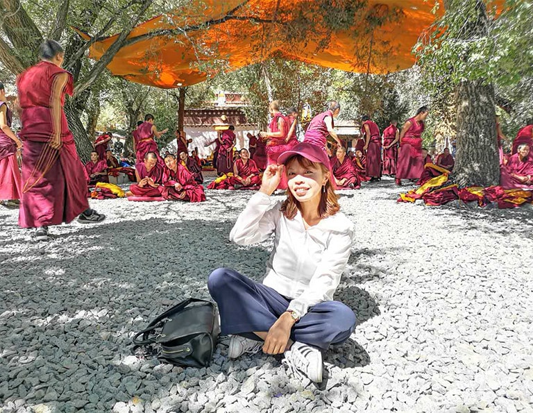 Our Guest Visiting Sera Monasstery