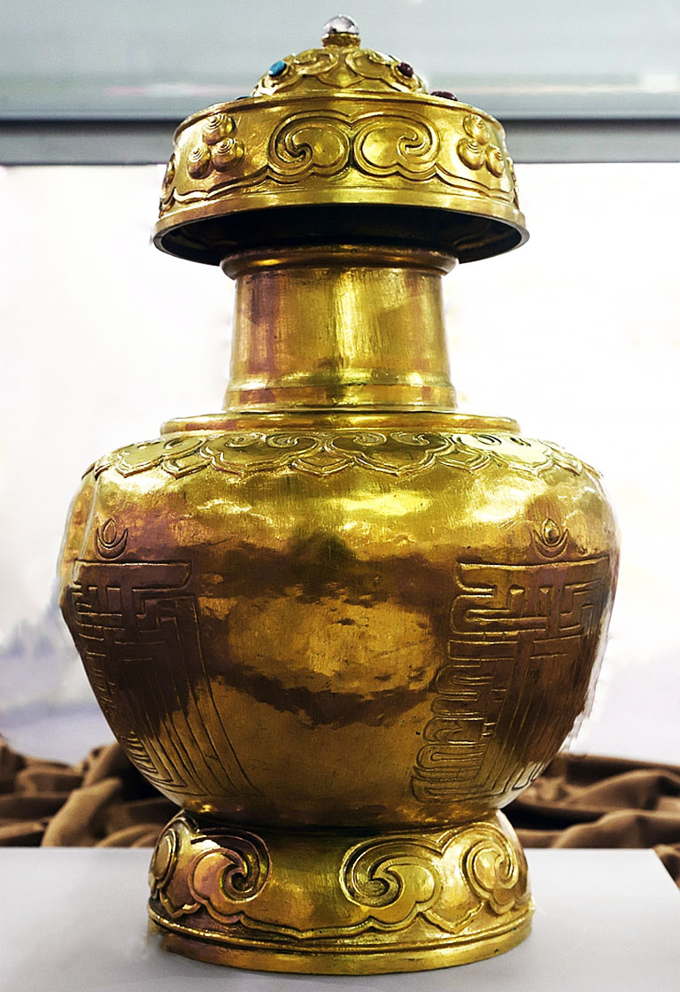 Golden Bemba Vase Tibet Museum