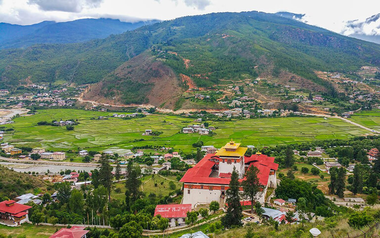 Seeing Rimpung Dzong from National Museum