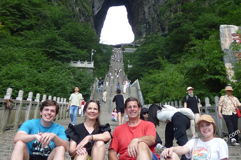 Our guests - Chris's family from USA visited Tianmen Mountain