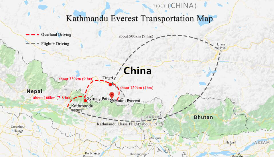 Where Is Mount Everest Updated Mount Everest Maps Of Location Trekking