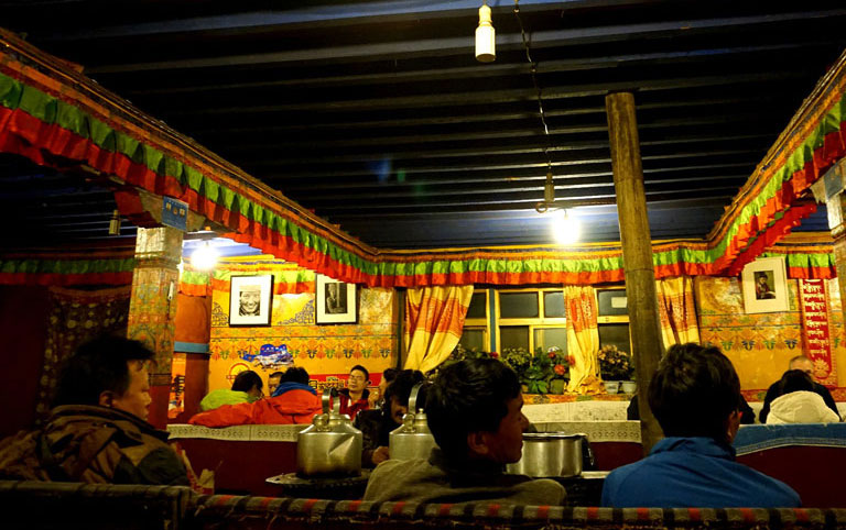 Dining Room of Rongbuk Monastery Guesthouse