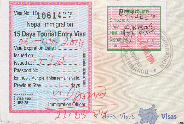 tourist visa application for nepal