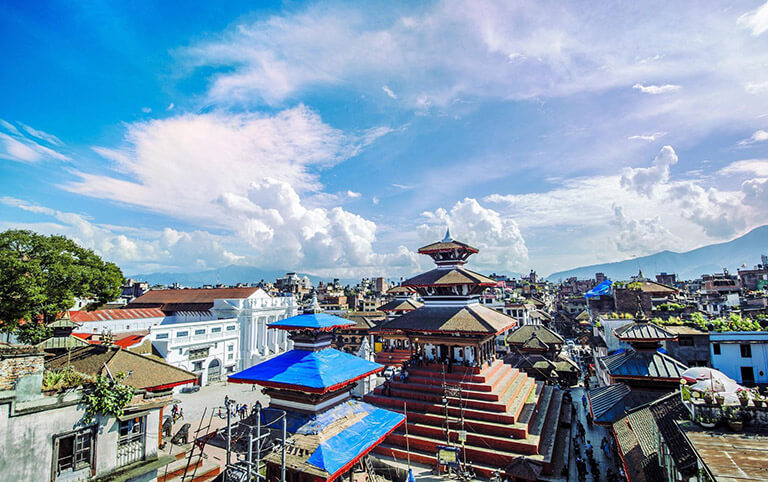 Kathmandu Durbar Square in bright day