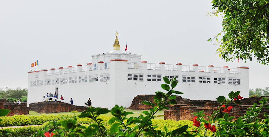 Sacred Buddhist Pilgrimage Site - Maya Devi Temple in Lumbini Garden ( the Ancient Birthplace of Lord Buddha)
