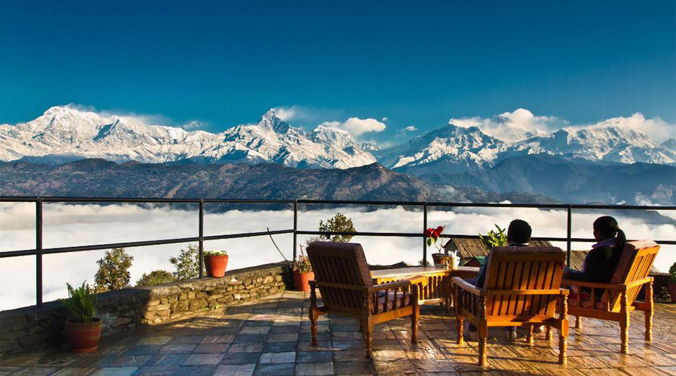 Views from the balcony of Raniban Retreat, Pokhara