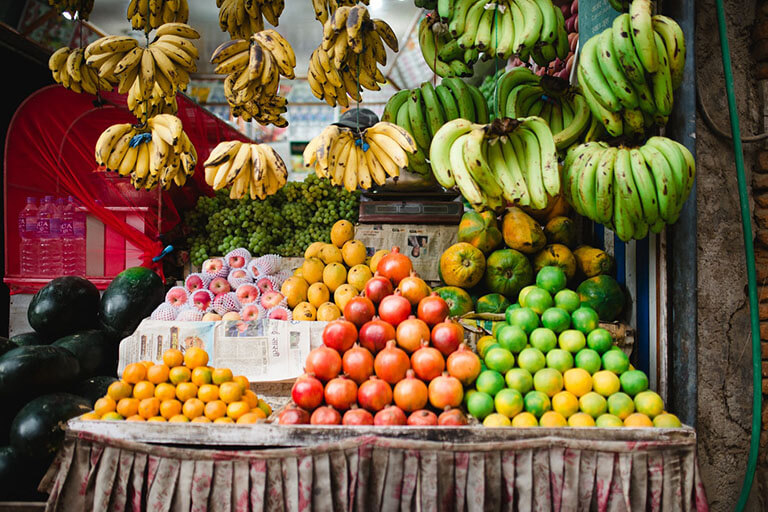 Fruit Stand on the Street Pokhara Things to Do 2020