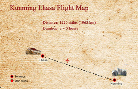 Flights to Tibet from Kunming