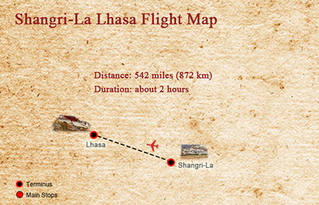 Flights to Tibet from Shangri-La