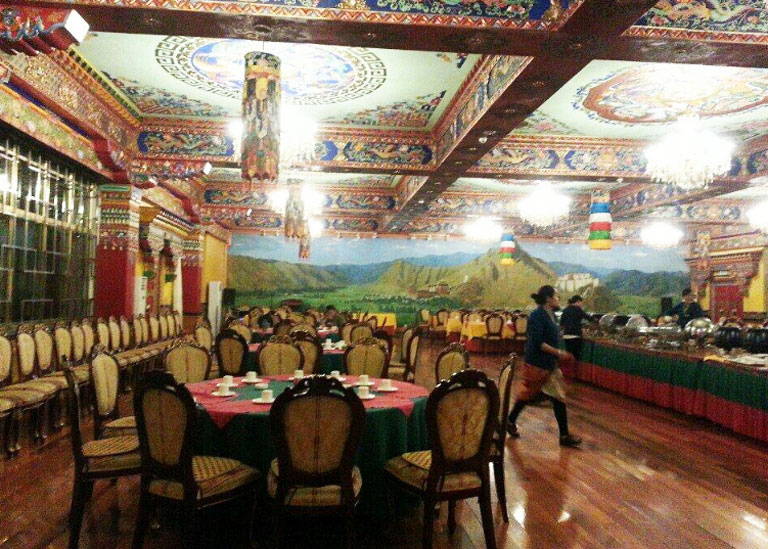 Dining hall in Shigatse Hotel