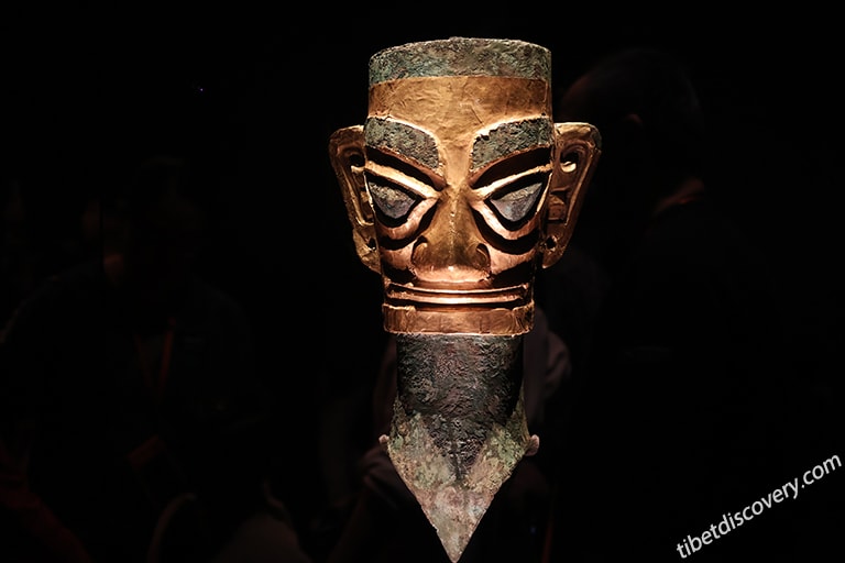 Gold-covered Sanxingdui mask