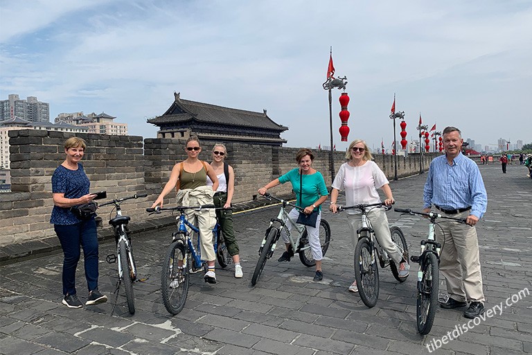 Our guests from USA Riding on the Ancient City Wall