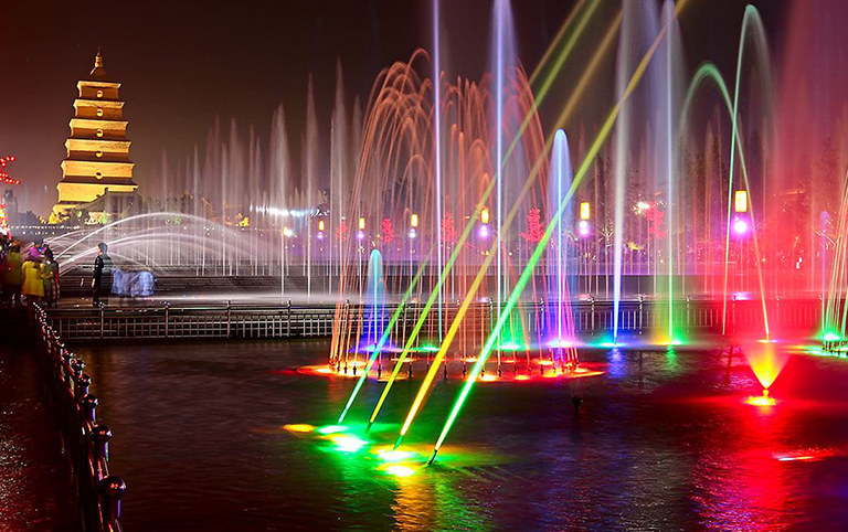 Giant Wild Goose Pagoda Waterfall