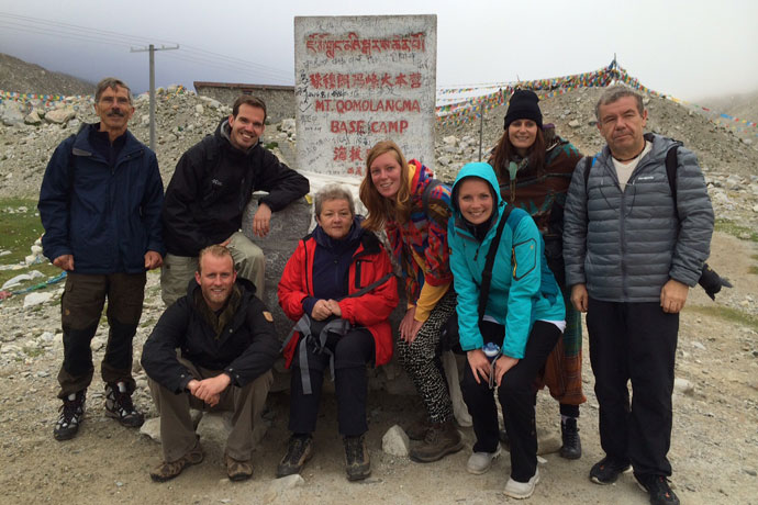 Monique and her Group in Everest Base Camp