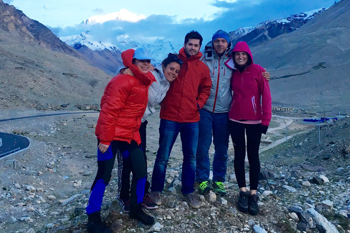 Silvia and her Group in Everest Base Camp